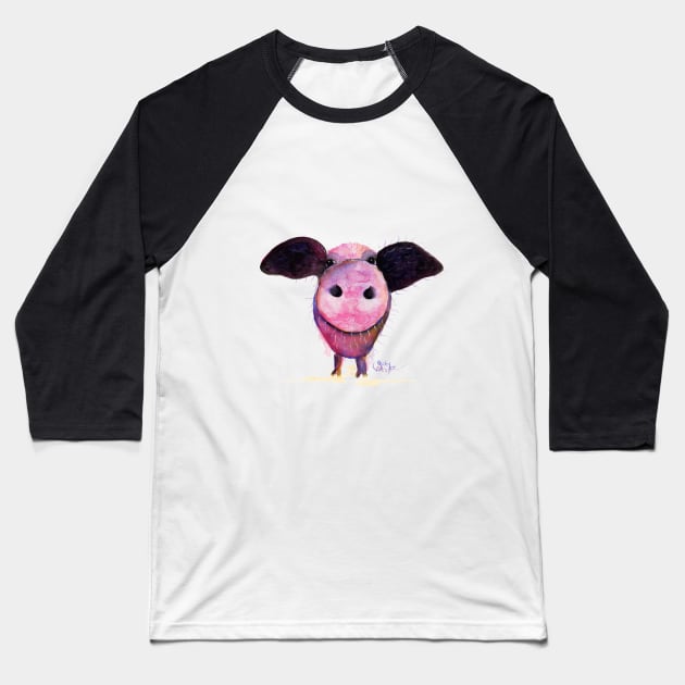 NoSeY PiG ' Pigs CAN Fly! ' Baseball T-Shirt by ShirleyMac